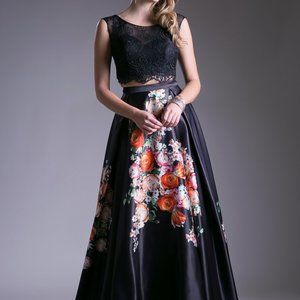 Two Piece A-Line Shape Prom Dress CDKC1813